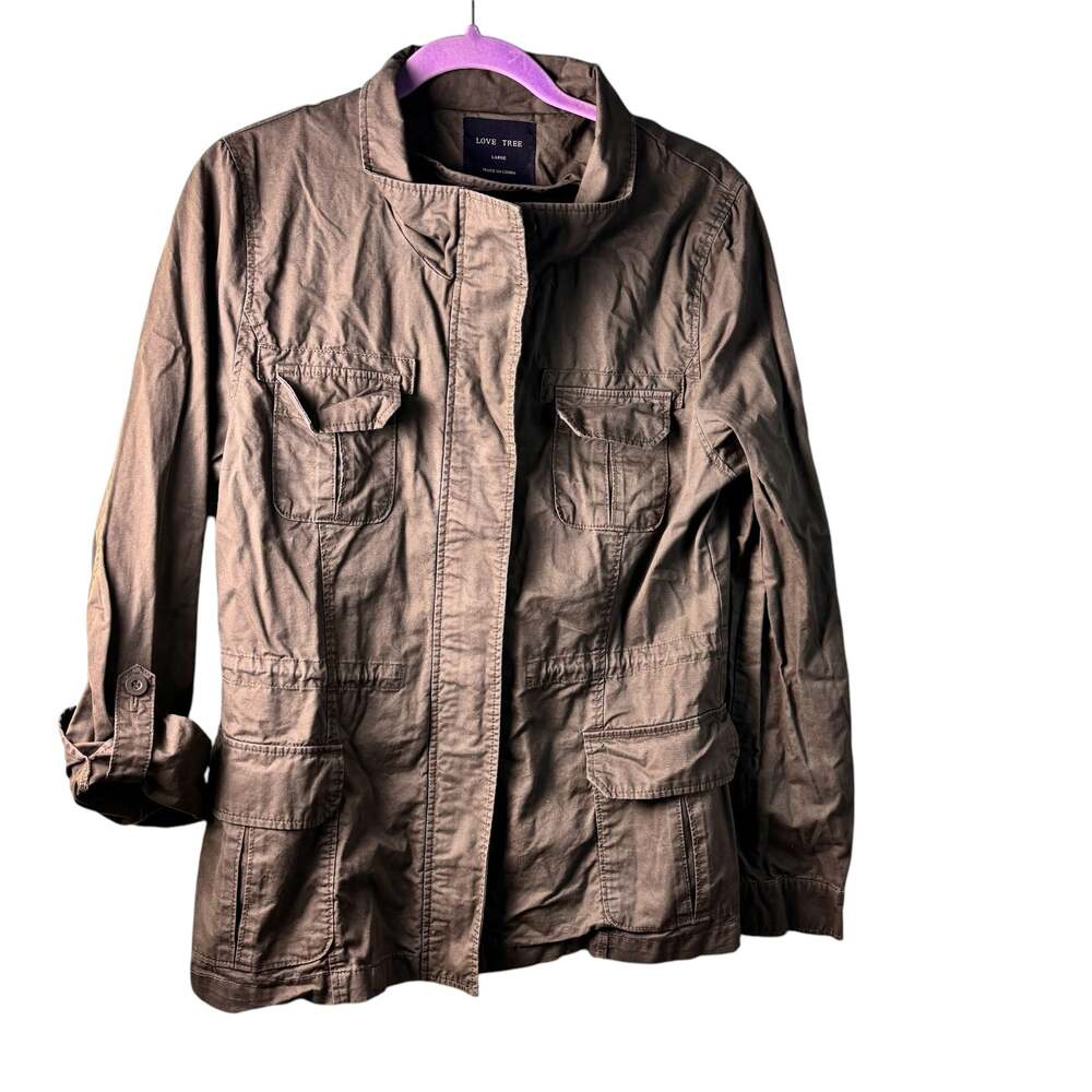 Love Tree Utility Jacket Size Large‎ EUC